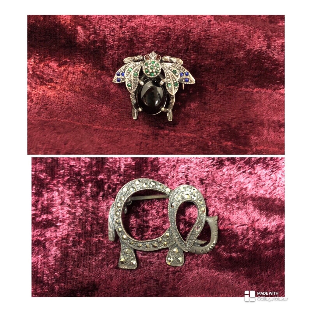 Pin Woman,Pin Jewelry 2 Silver $23 Pc,Handmade, Pin Elephant And Bee Brooch!